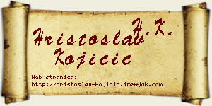 Hristoslav Kojičić vizit kartica